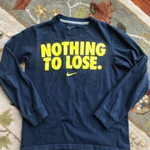 Nike Navy Long Sleeve Top Size Boy’s Medium
